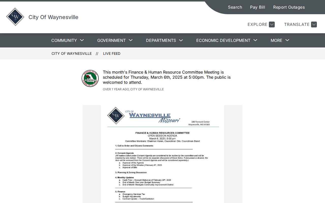 Pulaski court calendar local municipal court cancellation example