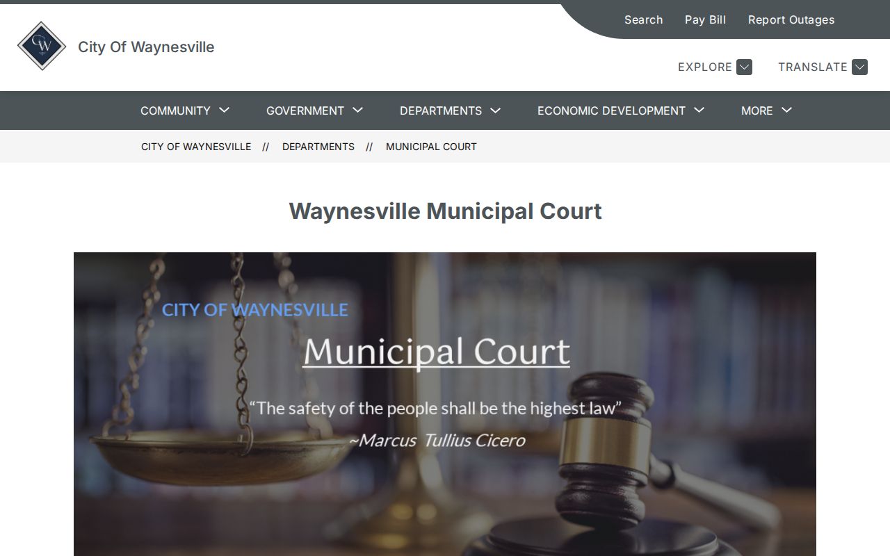 Waynesville Pulaski court docket municipal court page context