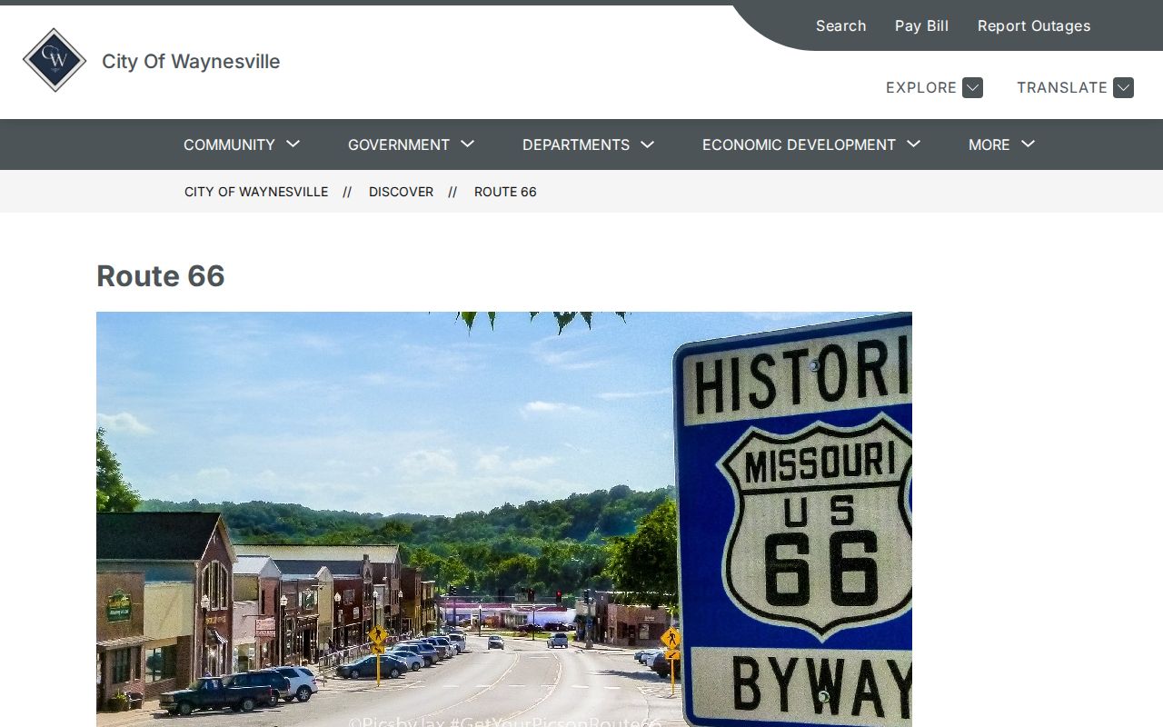 Waynesville Pulaski court docket Route 66 courthouse context